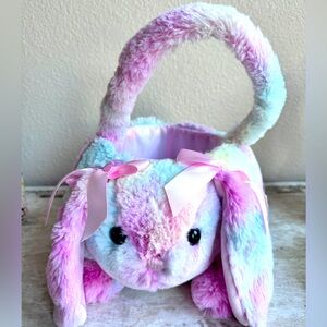 Most Adorable Tie Dye Cuddly Plush Easter Bunny Basket 🐰🐇